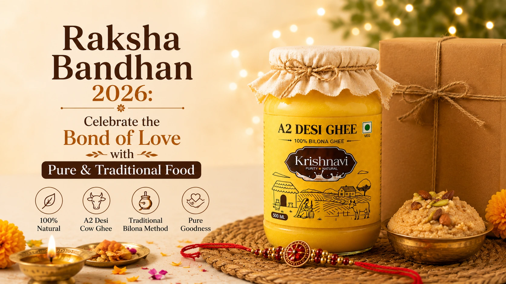 Raksha Bandhan 2026 with Krishnavi Ghee and traditional food